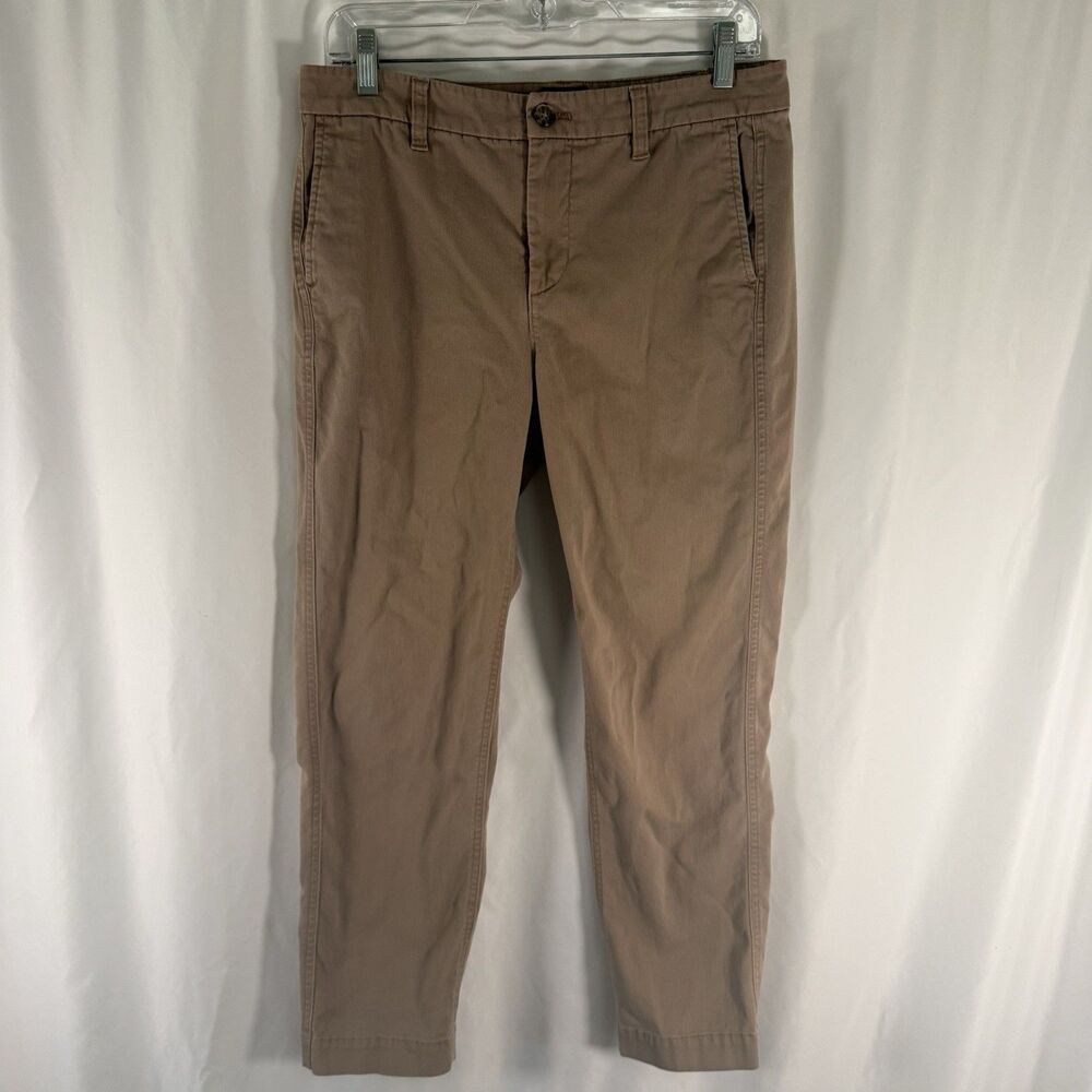 J Crew High Rise Girlfriend Chino Pants Women's 6 Tan Brown Flat Front Twill